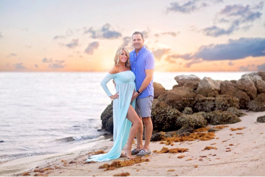Maternity Photography beach family father mother