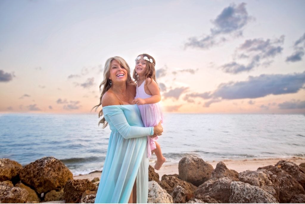Maternity Photography beach family daughter mother