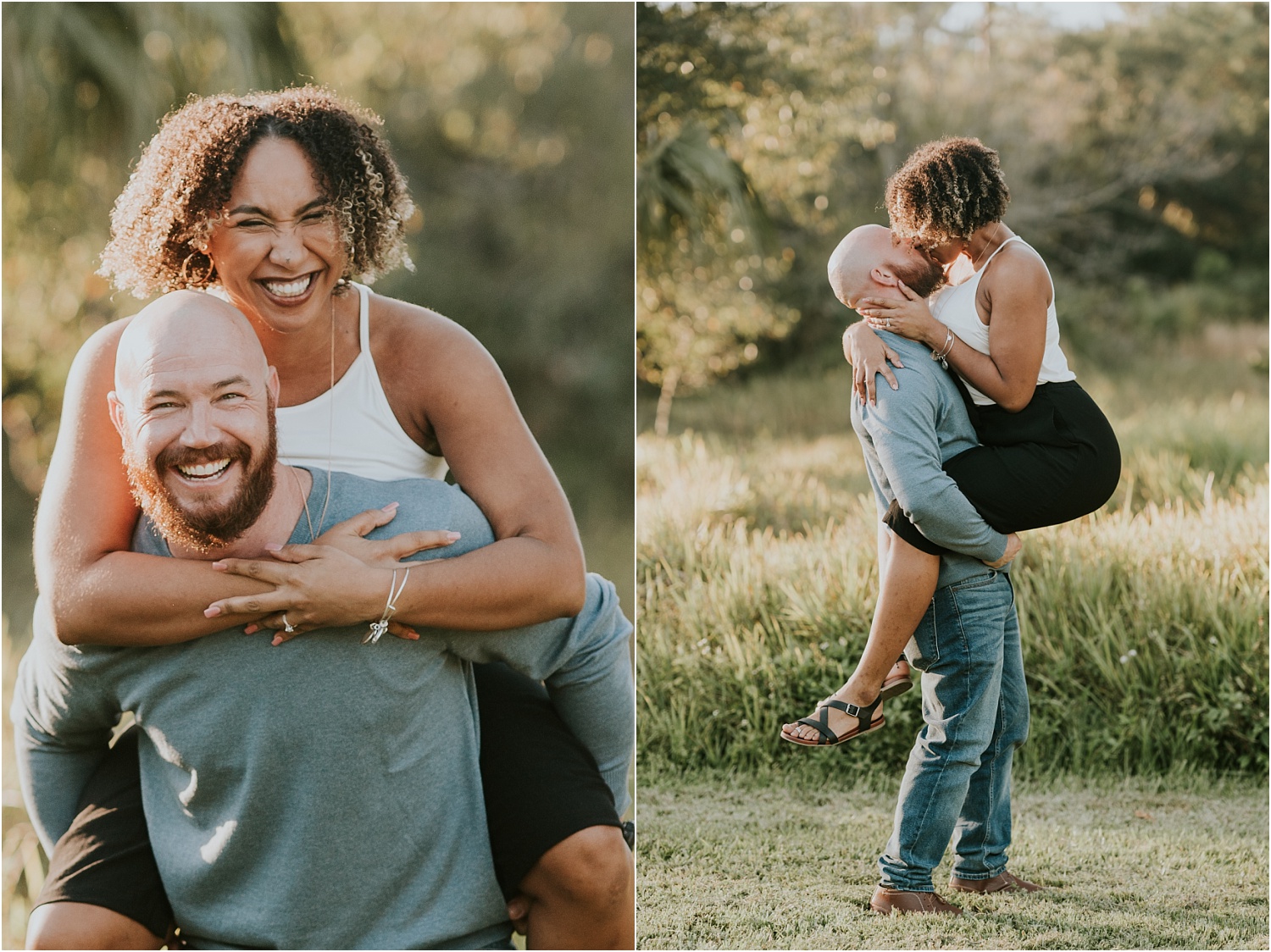 Riverbed engagement organic moments photography