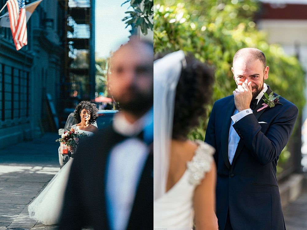 New Orleans Wedding First Look Organic Moments Photography