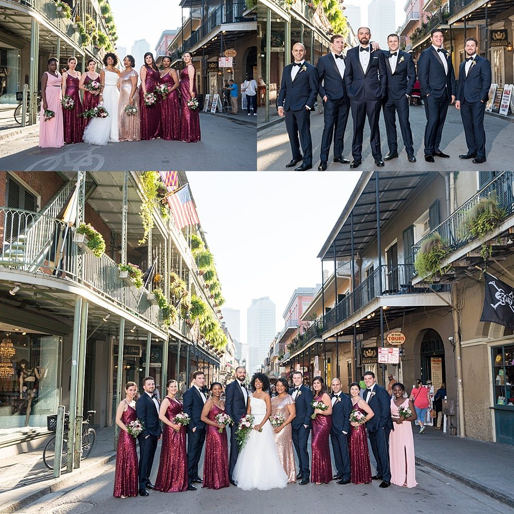 New Orleans Wedding Bridal Party in Jackson Square Organic Moments Photography