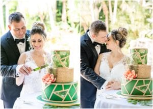 Bride and Groom cake cutting wedding organic moments photography